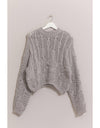 HF24F755-Chunky Cable Knit Sweater