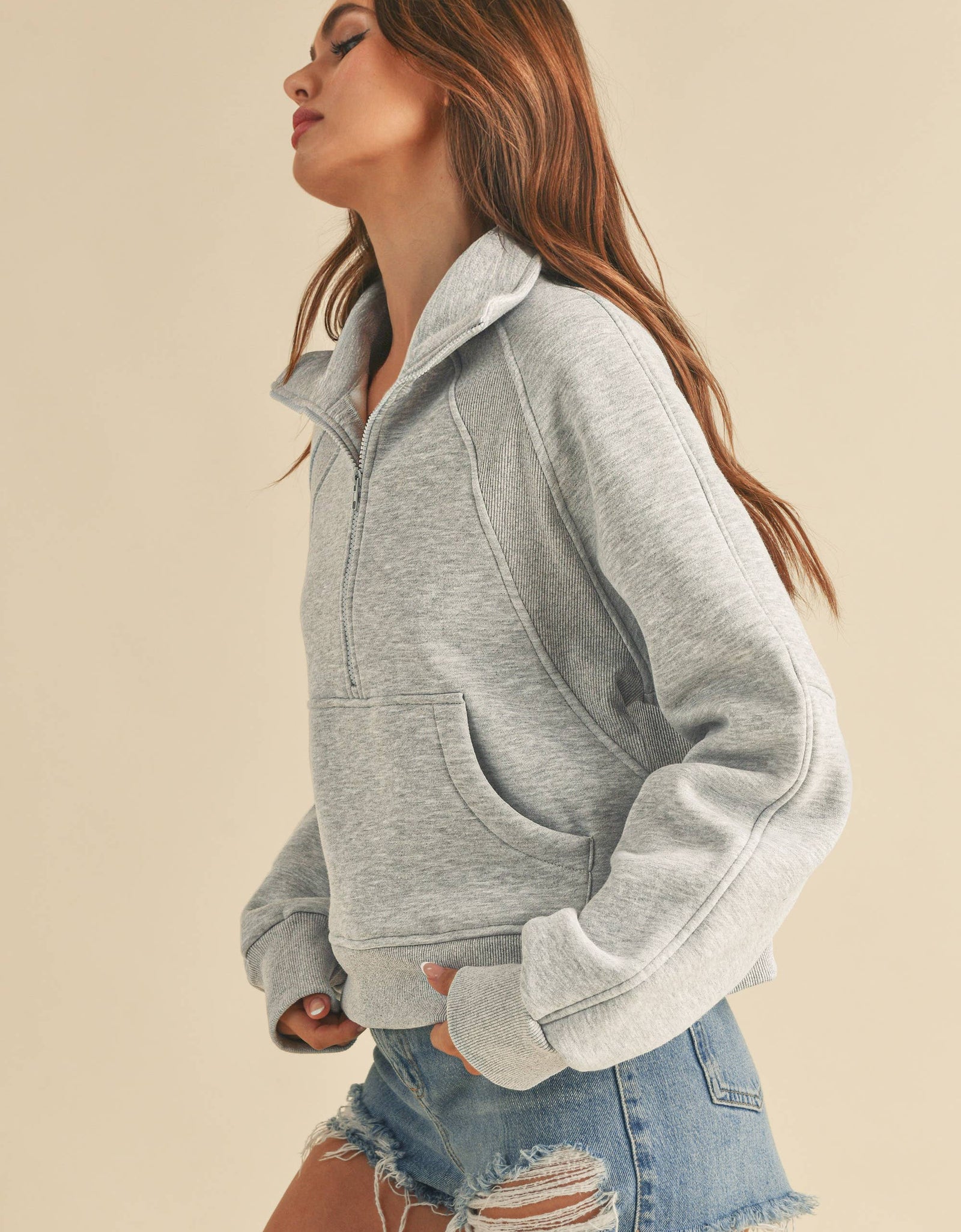 950CK Dove Funnel Neck Half Zip