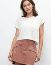 20211-Utility Corduroy Mini Skirt