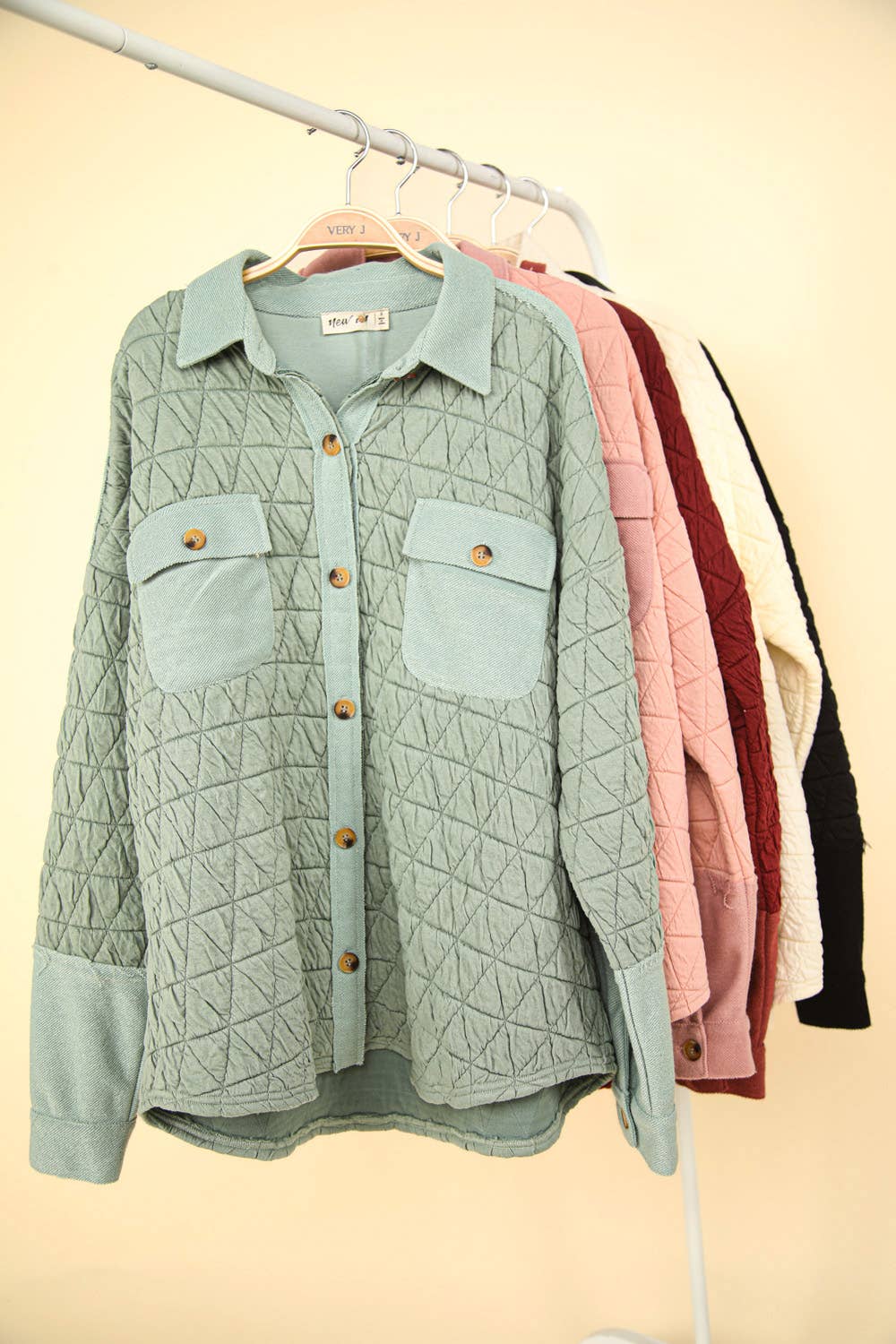 NT11775-Oversized Quilted Cozy Shacket Jacket