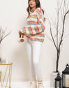 MULTICOLOR CREWNECK KNIT PULLOVER SWEATER