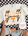 Tennessee Checkered Bolts Graphic Crewneck Sweatshirt