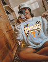 Tennessee Checkered Bolts Graphic Crewneck Sweatshirt