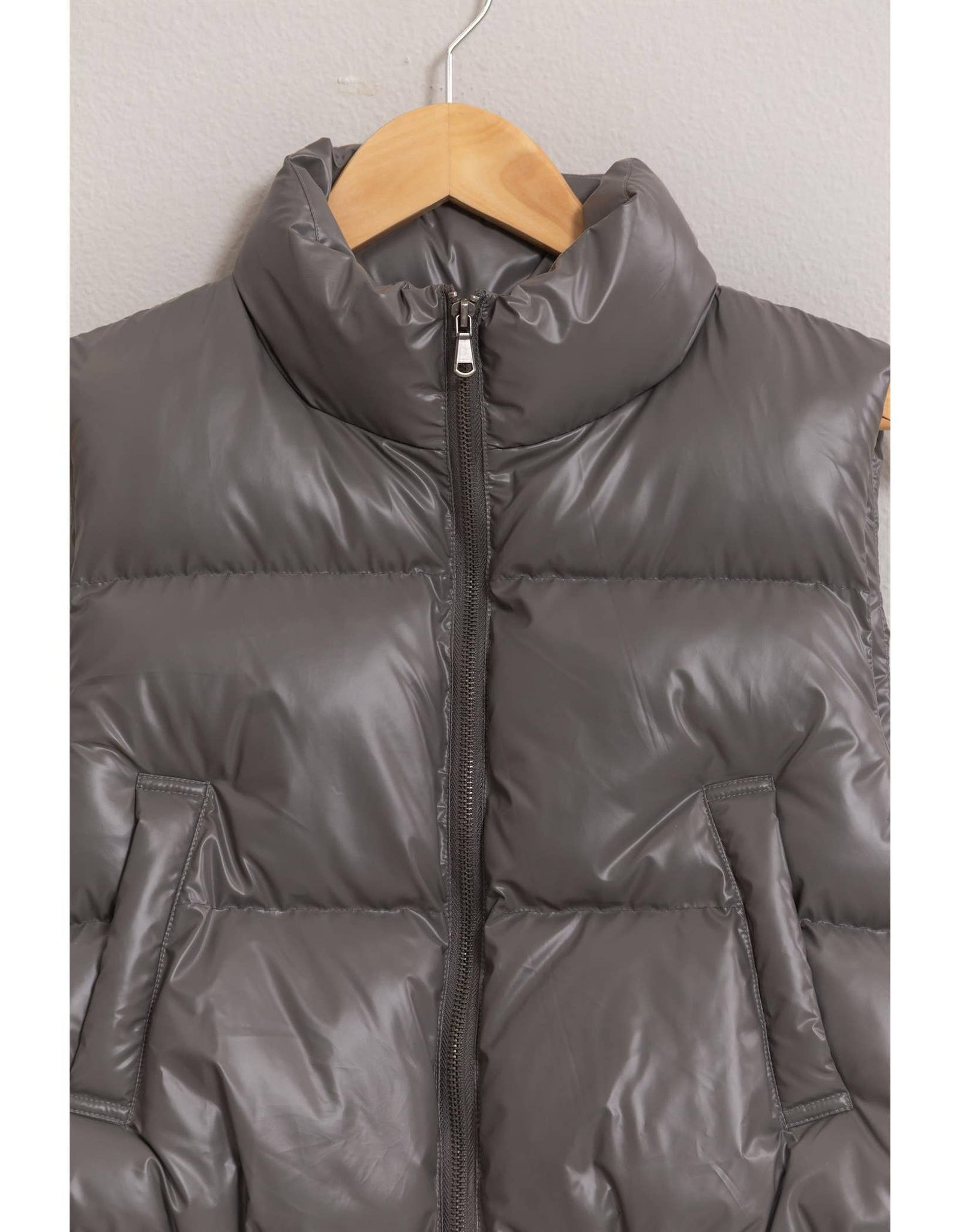 DZ24F568-Metallic Puffer Vest