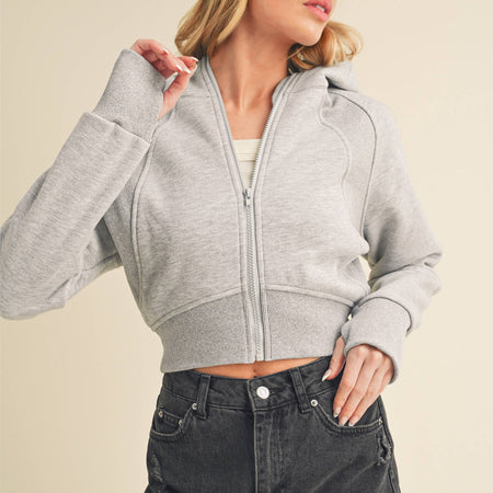 5107DK Deva Cropped Hooded Jacket