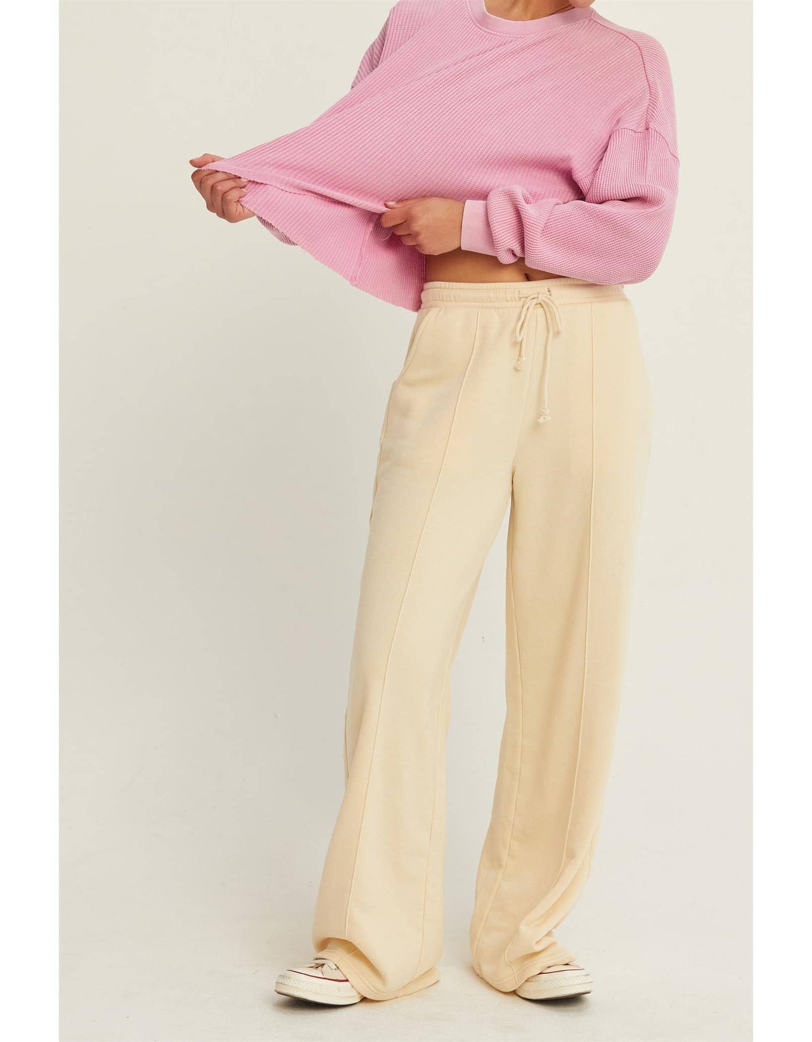 DZ24E895-HIGH-WAIST DRAWSTRING PANTS