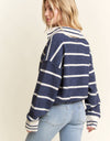 CESW3582 - STRIPED POLO SWEATER TOP