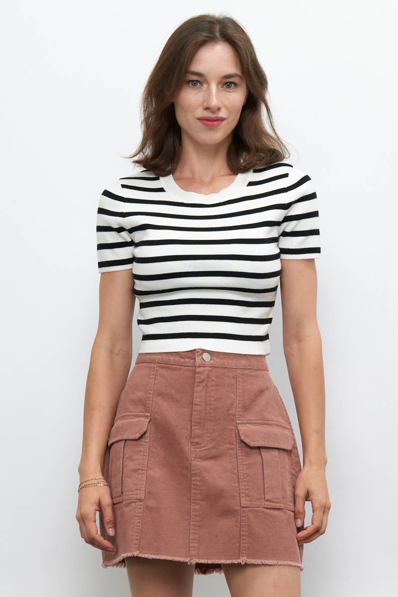 20211-Utility Corduroy Mini Skirt