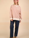 NT11927-Stripe Comfy Casual Oversized Knit Top