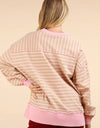 NT11927-Stripe Comfy Casual Oversized Knit Top