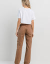 Taupe Straight Cargo Pants