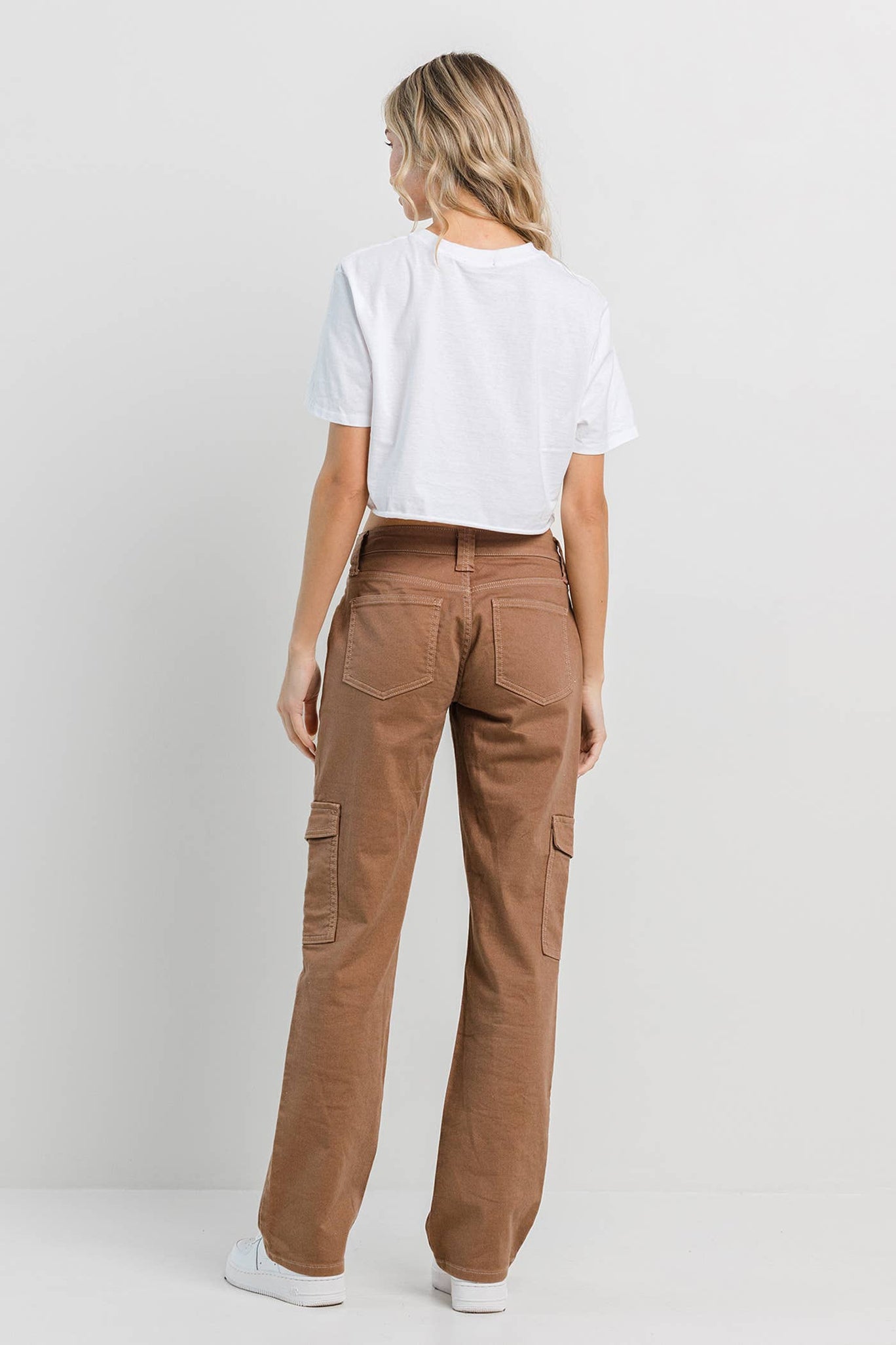 Taupe Straight Cargo Pants