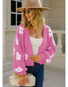 Miss Sparkling Pink Flower Cardigan