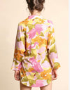 GiGio Floral print dolman sleeve button down shirt