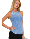 Washed ribbed cami Top