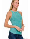 Washed ribbed cami Top