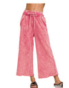 Washed Terry Palazzo Pants