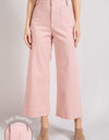 Soft washed wide leg pants