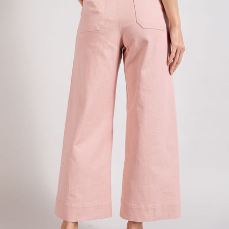 Soft washed wide leg pants