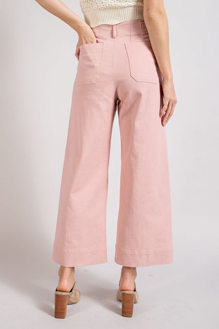 Soft washed wide leg pants