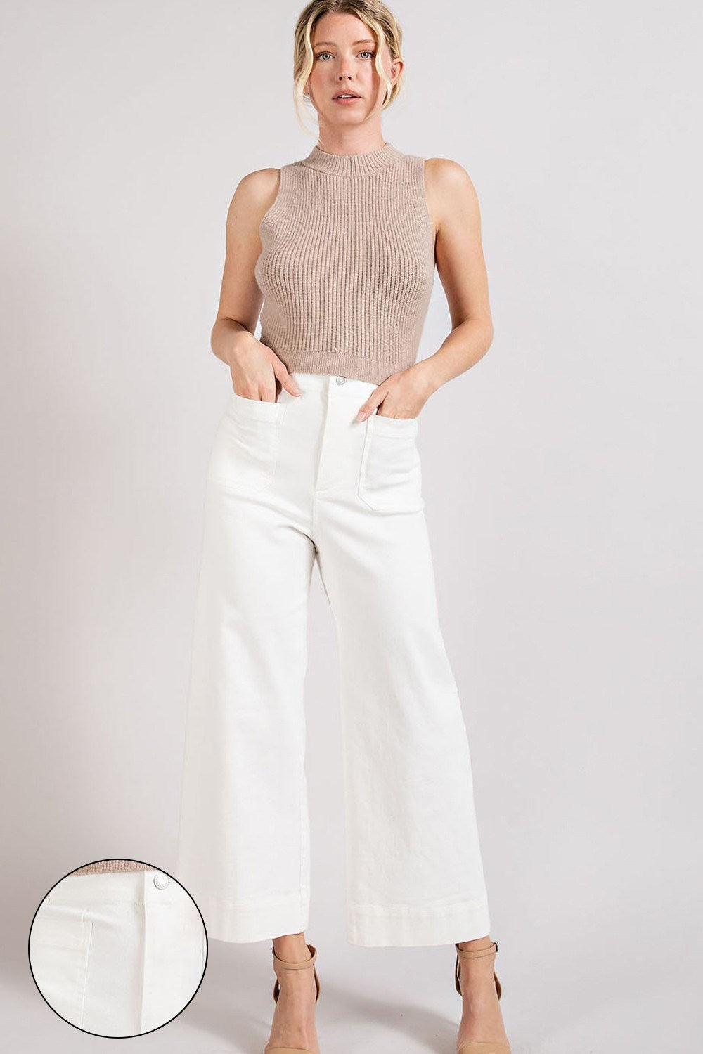 Soft washed wide leg pants