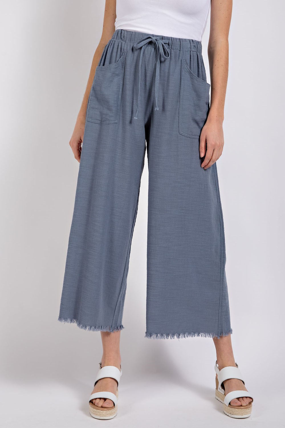 Frayed hem pant