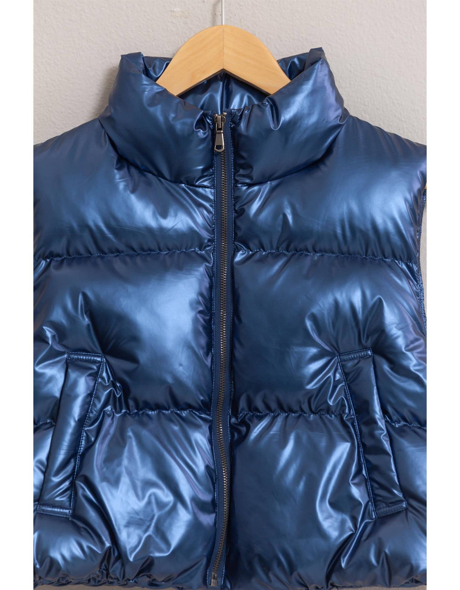 DZ24F568-Metallic Puffer Vest