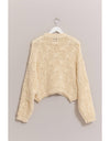 HF24F755-Chunky Cable Knit Sweater