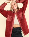 NT11775-Oversized Quilted Cozy Shacket Jacket