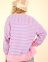 NT11927-Stripe Comfy Casual Oversized Knit Top