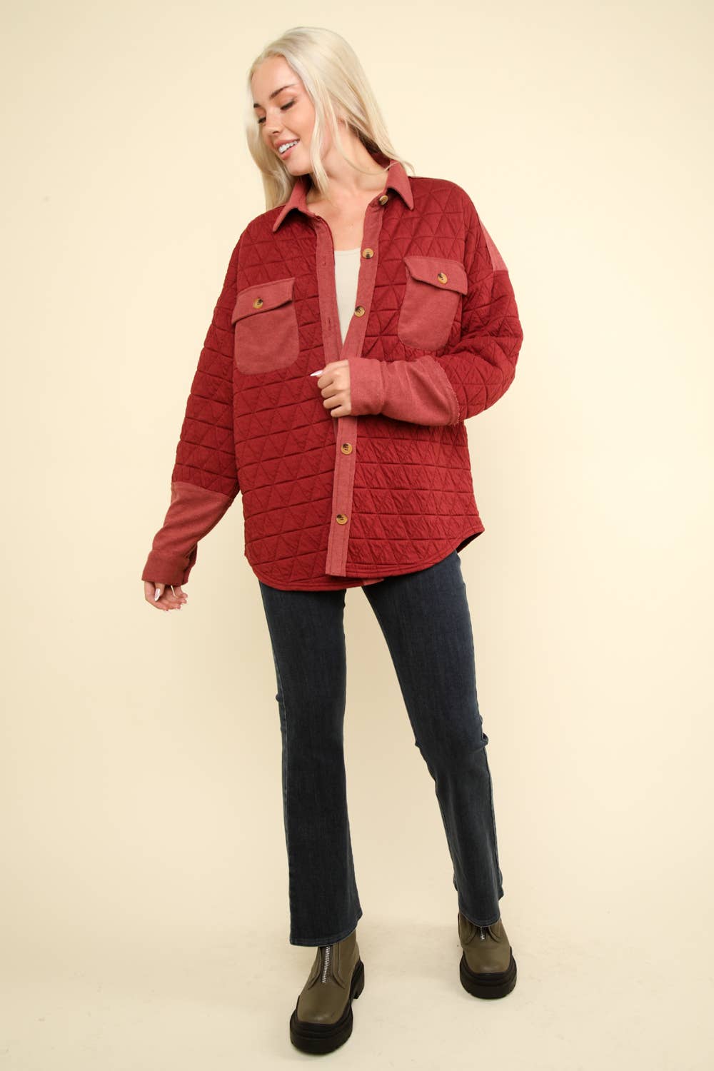 NT11775-Oversized Quilted Cozy Shacket Jacket