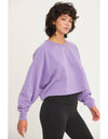 DZ25A138-Raw Hem Cropped Sweatshirt