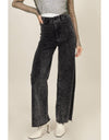 HF24C992-WASHED CORDUROY FLARE LEG PANTS