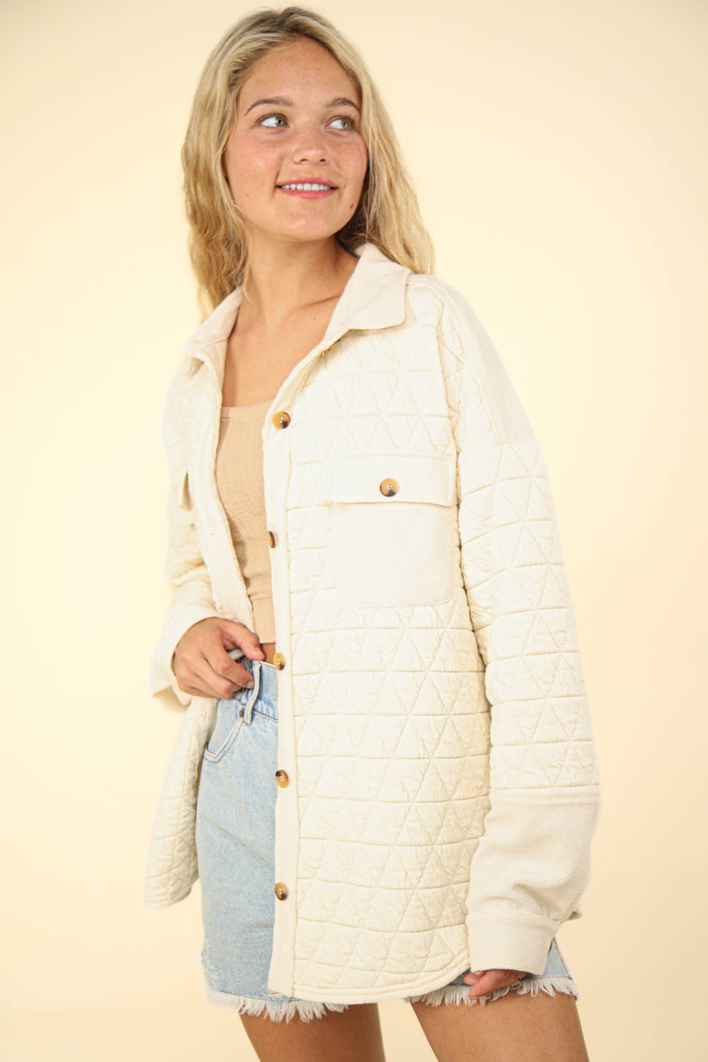 NT11775-Oversized Quilted Cozy Shacket Jacket