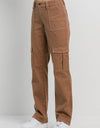 Taupe Straight Cargo Pants