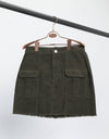 20211-Utility Corduroy Mini Skirt