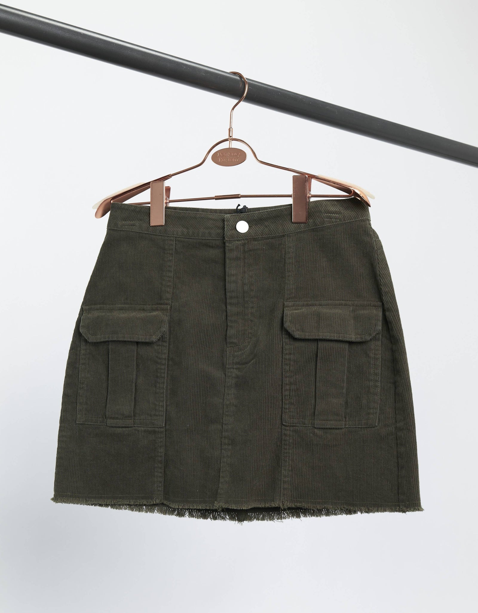 20211-Utility Corduroy Mini Skirt