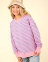 NT11927-Stripe Comfy Casual Oversized Knit Top