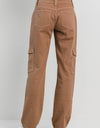 Taupe Straight Cargo Pants