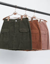 20211-Utility Corduroy Mini Skirt