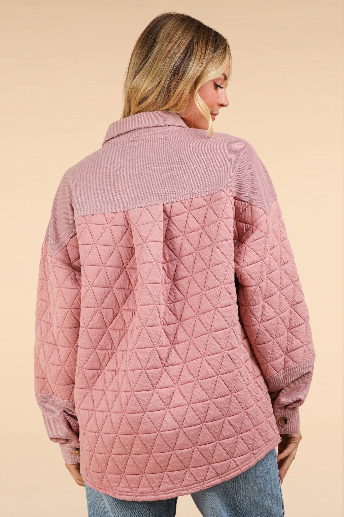 NT11775-Oversized Quilted Cozy Shacket Jacket