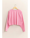 DZ25A138-Raw Hem Cropped Sweatshirt