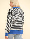 NT11927-Stripe Comfy Casual Oversized Knit Top